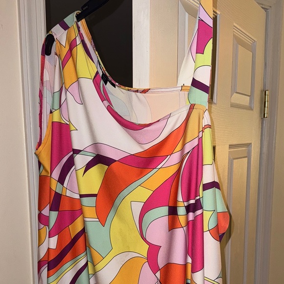 Boston Proper Multicolor One Shoulder Top - Picture 1 of 3